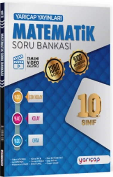 10. Sınıf Matematik Soru Bankası Yarı Çap Yayınları ürün görseli 1