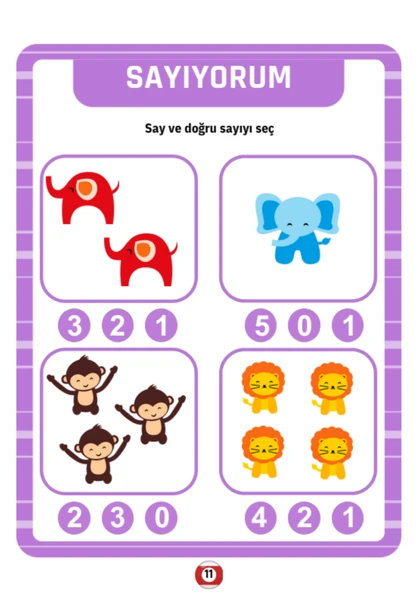 Okul Öncesi ve Birinci Sınıflar İçin Matematik Alıştırmaları Yaz-Sil Kitabı - 3