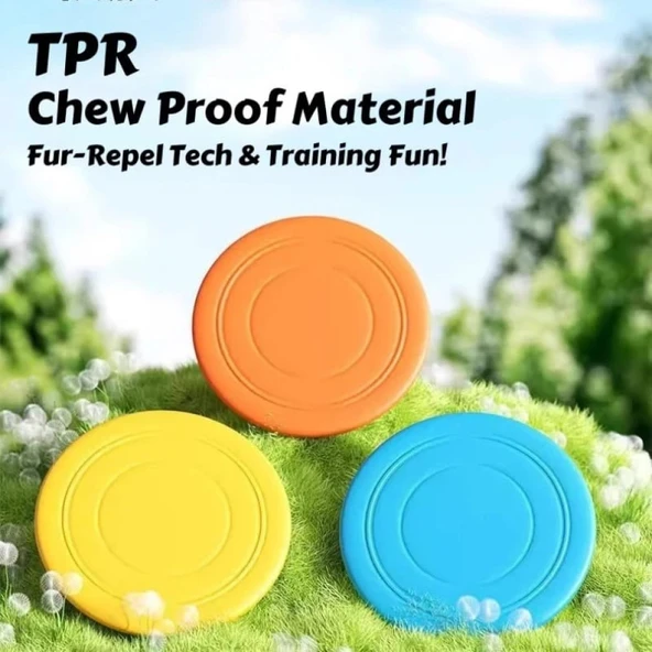 TİNEKE  Dayanıklı Silikon Frizbi Köpek Oyuncağı Esnek ve Güvenli Yakalama Oyunu Diski  17.5 cm 1 ADET - 6