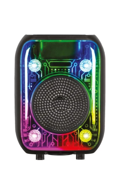 D66 Siyah Kablolu Mikrofonlu Bluetooth Hoparlör - 2