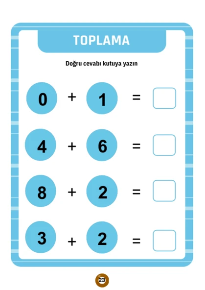 Okul Öncesi ve Birinci Sınıflar İçin Matematik Alıştırmaları Yaz-Sil Kitabı - 5