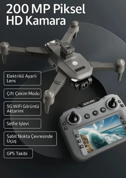 Ozmik C29S Hava Dronu 4K 200 MP HD Kamera  4,5 LCD Kumanda  GPS & Engel Kaçınma - 6