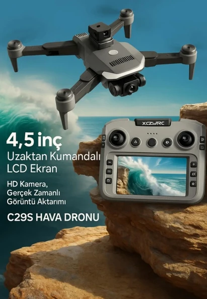 Ozmik C29S Hava Dronu 4K 200 MP HD Kamera  4,5 LCD Kumanda  GPS & Engel Kaçınma - 2