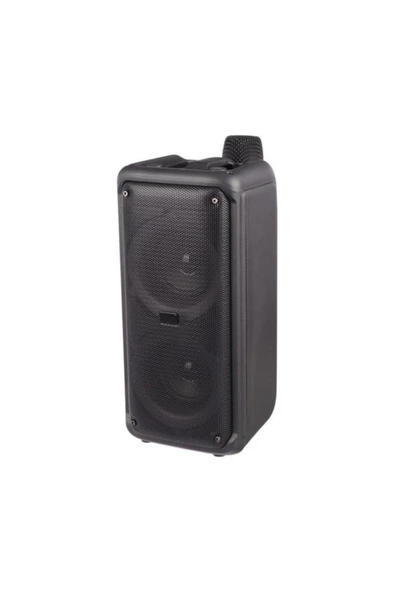 1973 Kablosuz Mikrofonlu Radyo / USB / Hafiza Kartli RGB Ledli Taşınabilir Bluetooth Hoparlör Parti Speaker - 2