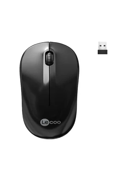 Lecoo WS206 Kablosuz 1200 DPI 3 Tuşlu Optik Mouse Siyah - 1