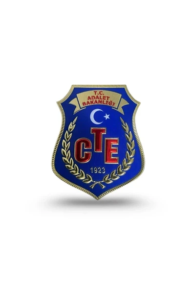 ''CTE'' Ceza ve Tevkifevleri Arması 3d Plastik, 2025 Yeni Tip, Cırtlı, 1. Kalite ürün görseli