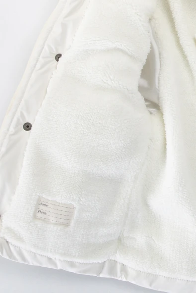 Su geçirmez İçi Kürklü Peluş Fermuarlı Kalın Kapüşonlu Şişme Kar Kışlık Erkek Bebek Mont Çocuk Kaban - 8