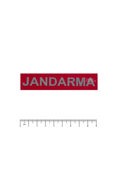 ''JANDARMA'' Cep Yazısı Kırmızı Reflektörlü 3d Plastik, 2025 Yeni Tip, Cırtlı, 1. Kalite ürün görseli