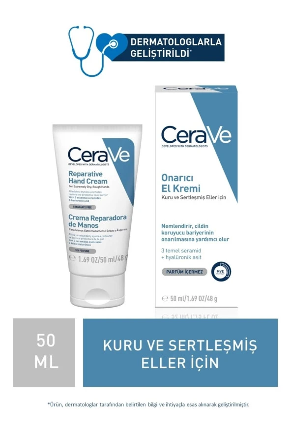 Cerave Reperative Hand Cream Onarıcı El Kremi 50 ml