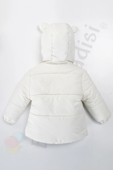 Su geçirmez İçi Kürklü Peluş Fermuarlı Kalın Kapüşonlu Şişme Kar Kışlık Erkek Bebek Mont Çocuk Kaban - 6