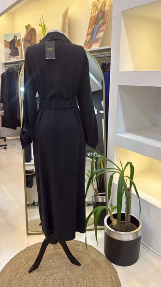 Nuss Tam Boy Fermuarlı Elbise - Siyah 2001 - 3