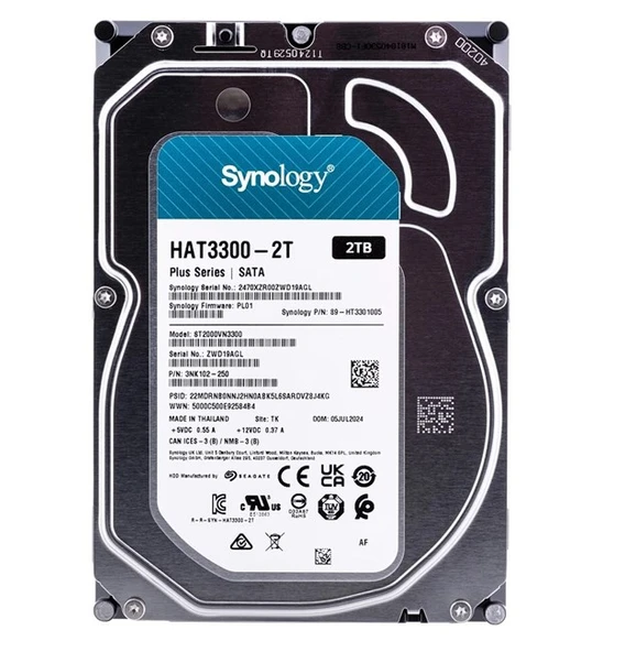 Synology HAT3300-2T 2TB 5400RPM NAS HDD - 1