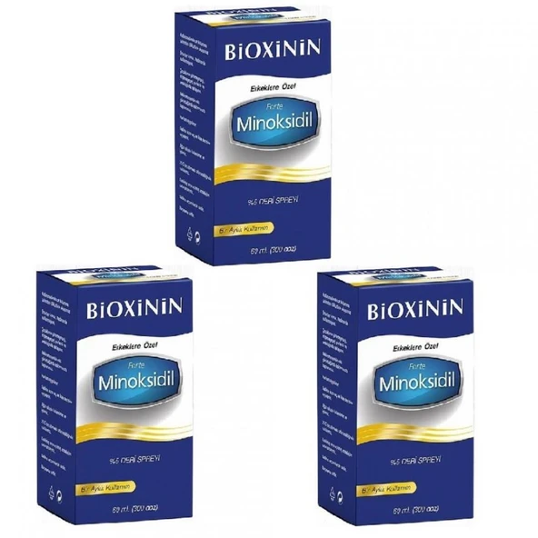 Bioxinin Forte %5 Deri Spreyi 60 ml 3 adet Yeni AMBALAJ - Resim 2