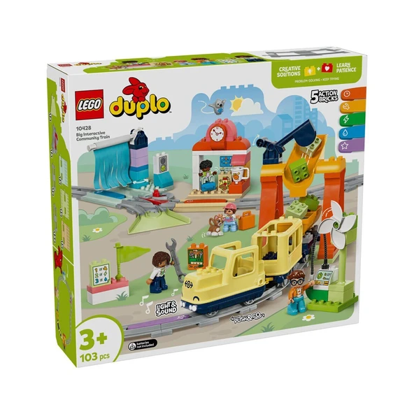 10428 Lego Duplo  Büyük İnteraktif Mahalle Treni 103 parça +3 yaş - 6