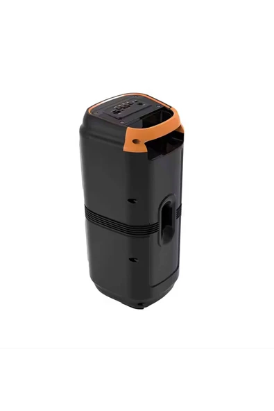 2132 Siyah Mikrofonlu RGB Ledli Taşınabilir Bluetooth Hoparlör Parti Speaker - 3