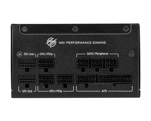 MSI MPG A1000GS PCIE5 1000W 80+ GOLD  FULL MODULER - Resim 2