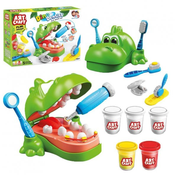 Fen Toys Oyun Hamuru Dişci Dinazor Oyuncak Seti