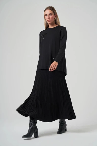 Nuss Boncuk İşlemeli Pilise Etekli Merserize Takım 1352 ürün görseli 1