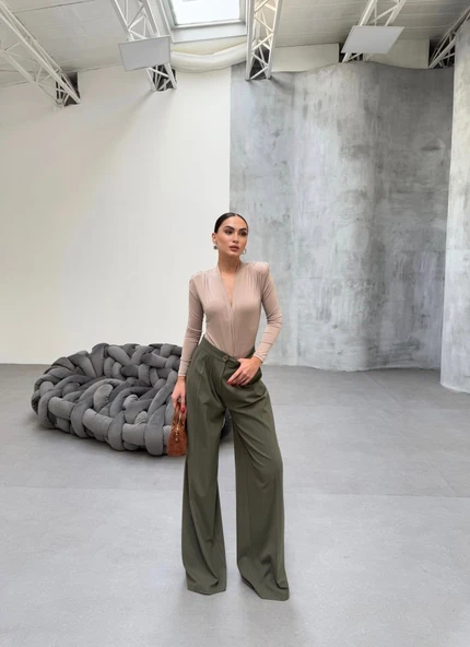 230 Gr Poly Viscose Full Lycra Pi̇leli̇ Palazzo Pantolon ürün görseli