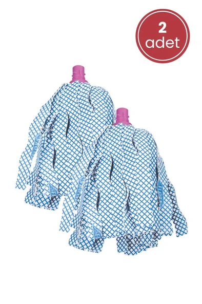 Standart Mop Temizlik Kovalarıyla Uyumlu Sap ve Paspas Seti, 120cm Vidalı Metal Sap + 2 Adet Paspas - Resim 4