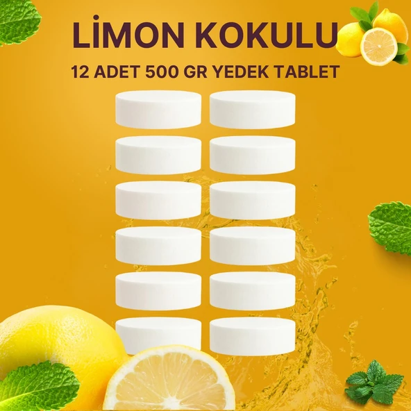 6 Adet 2x500 gr Nem Alıcı Rutubet Ve Küf Önleyici Yedek Tablet Limon ürün görseli