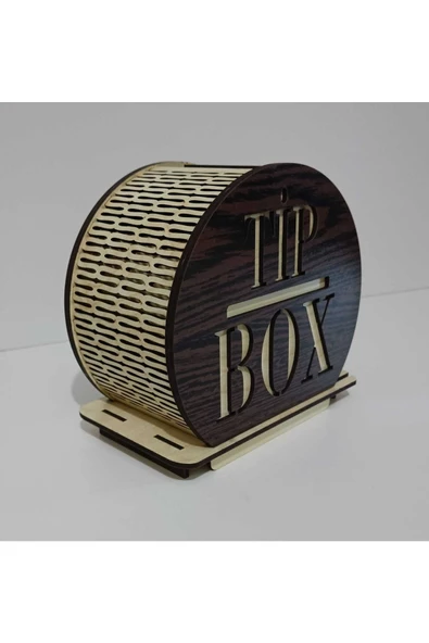 Tip Box Ahşap Bahşiş Kutusu - 6