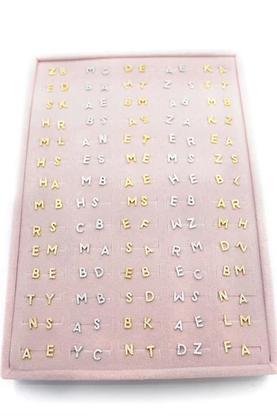 140'lı Standlı Harf Tragus Küpe - ÇOK RENKLİ ürün görseli 1