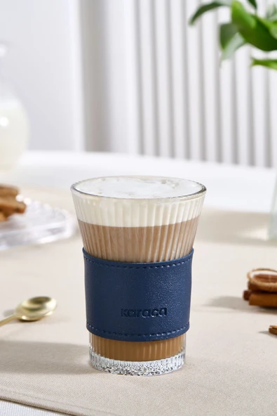 Leather Cool Touch Latte Bardağı 210 Ml Lacivert ürün görseli 1