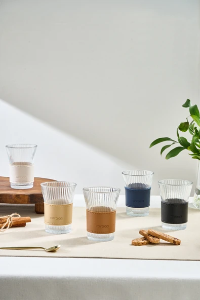 Leather Cool Touch Latte Bardağı 210 ml Sedef - Resim 8