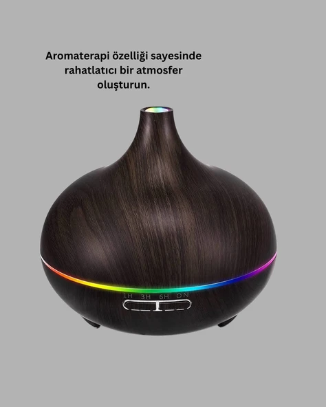 LED Işıklı Sessiz Çalışan Soğuk Buhar Nemlendirici - Resim 4