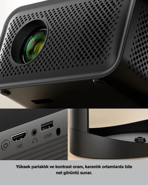 Android TV 11 İşletim Sistemli Elektrikli Odaklama Projektör - Resim 5