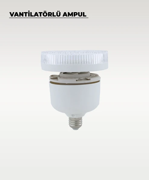 5 Kanatlı Vantilatör LED Ampul 3 Renk - Kumandalı - Resim 4