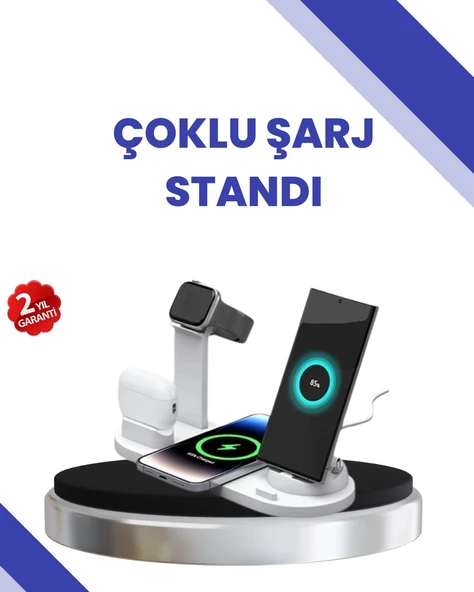 Masaüstü Düzenleyici 4’ü 1 Arada Kablosuz Şarj Aksesuarı ürün görseli 1