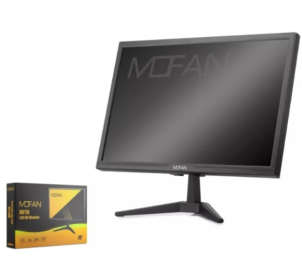 Mofan MF19 LED Hd Monitör Hoparlör HDMI + VGA 75HZ 1440X900 IPS Panel Siyah ürün görseli