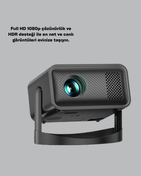 WiFi 6 ve Bluetooth 5 Bağlantılı Taşınabilir Projeksiyon Makinesi - Resim 2