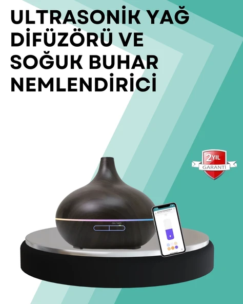 Büyük Su Hazneli Ultrasonik Difüzör ve Oda Nemlendirici ürün görseli 1