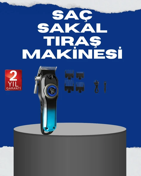 USB Type-C Şarjlı Kablosuz/Kablolu Erkek Tıraş Makinesi ürün görseli 1