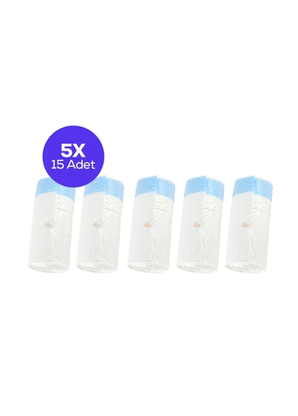 Xenon Smart Akıllı Kedi Tuvaleti 5'li Atık Torbası Çöp Poşeti 75 Adet (X8623 - X8624 - X8620 İle Uyumludur)