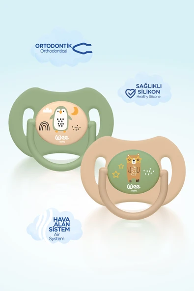 Wee Baby Duo Simetrik Uçlu Emzik 6-18 Ay No:2 - 4