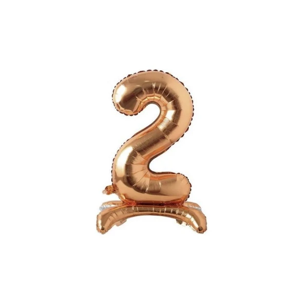 Parti Sürprizi Ayakta Durabilen Bronze 2 Rakam Folyo Balon ürün görseli
