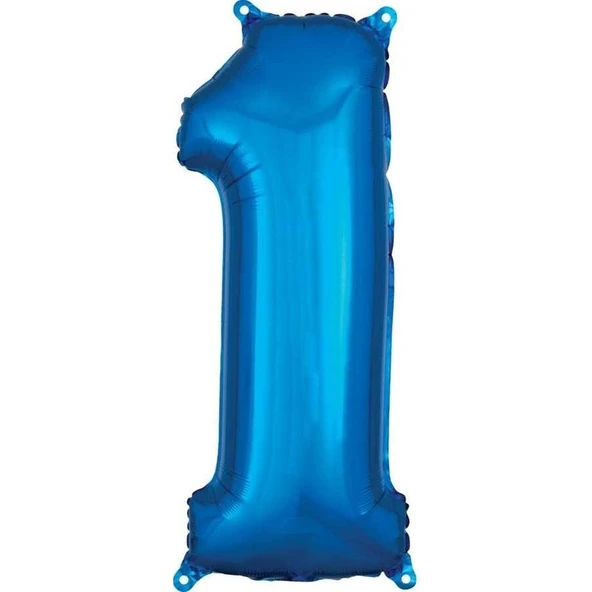 Parti Sürprizi 1 Rakam 80 cm Folyo Balon Mavi Renk ürün görseli