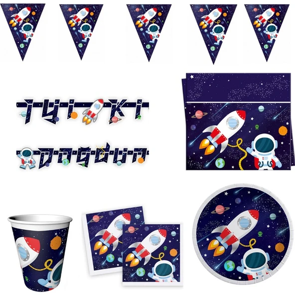 Parti Sürprizi Uzay Teması 8 Kişilik Parti Seti ürün görseli