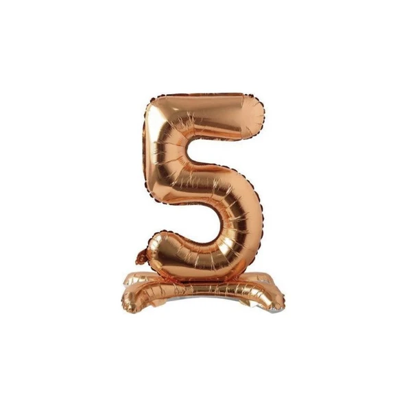 Parti Sürprizi Ayakta Durabilen Bronze 5 Rakam Folyo Balon ürün görseli