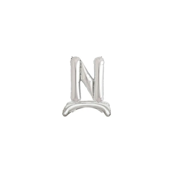 Parti Sürprizi Ayakta Durabilen Gümüş N Harf Folyo Balon ürün görseli
