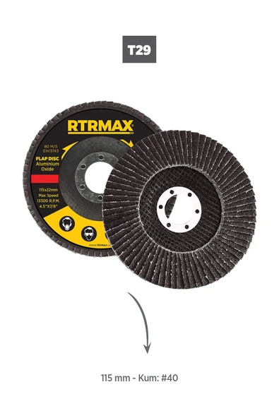 RTM102SET Avuç Taşlama Makinası 4'lü Set - Eldiven-Kesici Disk-Flap Disk - 5