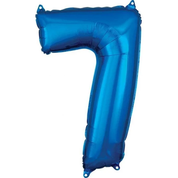 Parti Sürprizi 7 Rakam 80 cm Folyo Balon Mavi Renk ürün görseli