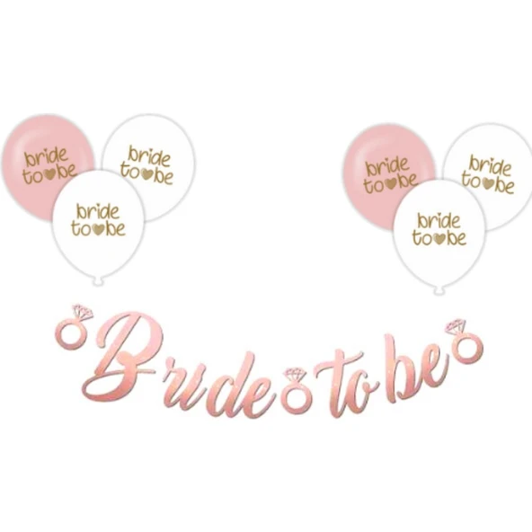 Parti Sürprizi Bride To Be Rose Gold Balonlu Set ürün görseli