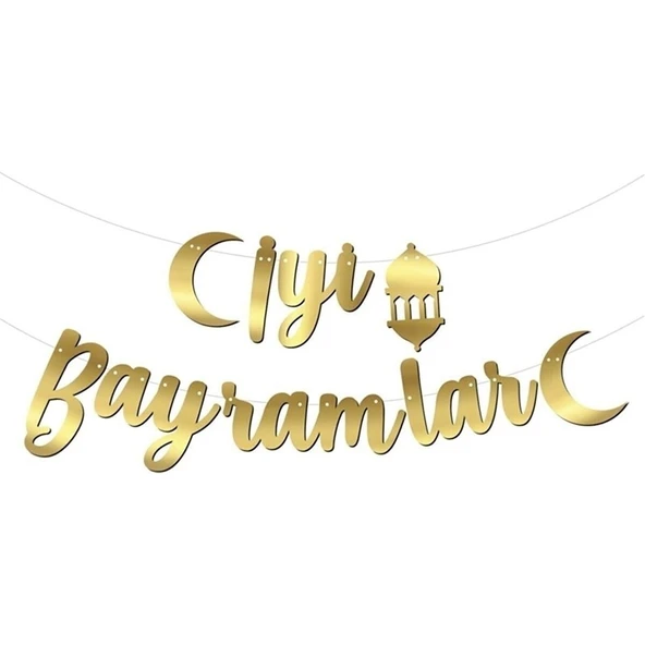 Parti Sürprizi Iyi Bayramlar Kaligrafi Banner ürün görseli