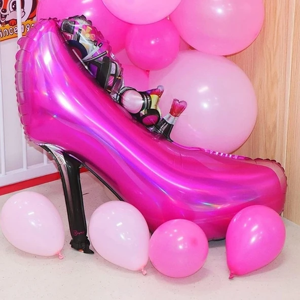 Parti Sürprizi Bekarlığa Veda Pembe Ayakkabı Şekilli Folyo Balon - Resim 2