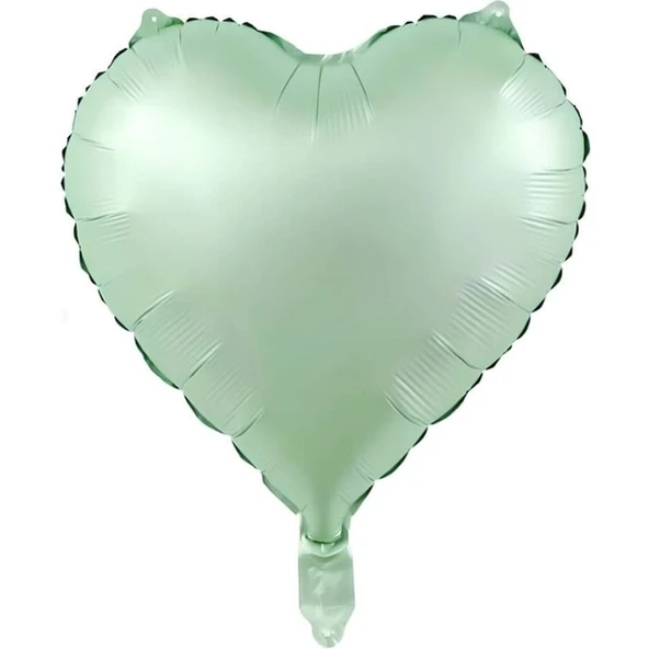 Parti Sürprizi Retro Su Yeşili Kalp Folyo Balon 1 Adet ürün görseli